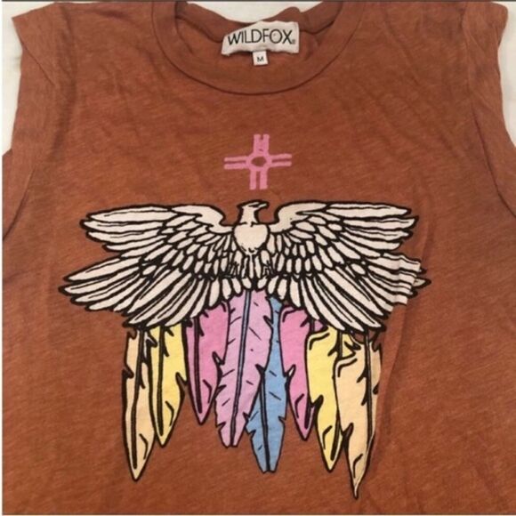 Wildfox Eagle and Feather Burnout‎ Tee size medium - Picture 1 of 4